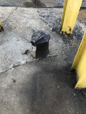 GW-0003
Photo Date:	October 26, 2018
Photo Credit:	Jason Ravenscroft
Description:	Pitless adapter for well at commercial property.  Broken electrical conduit.  Well is used to make ice.

